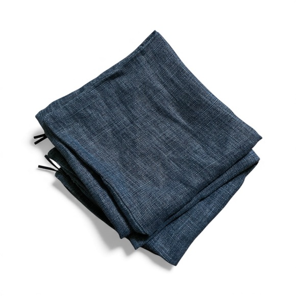 Pottery Barn Set of 2 Ebony Belgian Linen Pillow Covers 24" x 24" - Picture 3 of 5